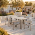 Como 8-Seater Outdoor Dining Set - Light - Image 2